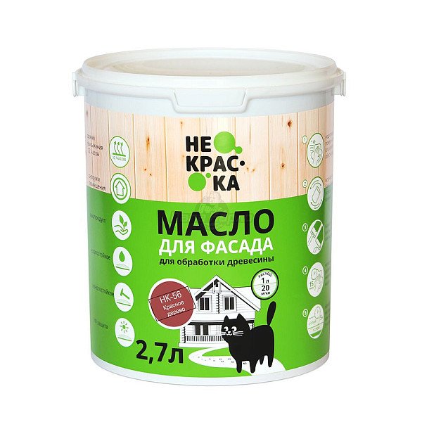Масло для фасадов КРАСНОЕ ДЕРЕВО "Не краска"  НК 56  0,9л