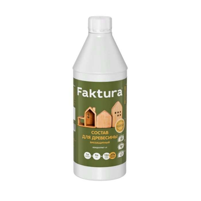 Состав биозащитный для древесины концентрат 1:9  FAKTURA  1л