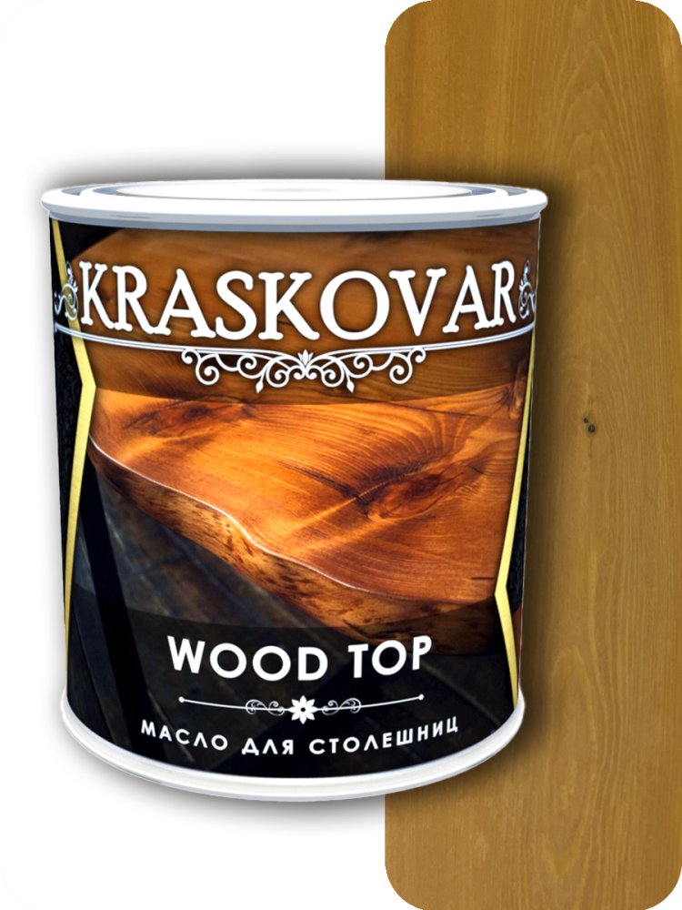 Масло Красковар для столешниц дуб WOOD TOP 0.75л