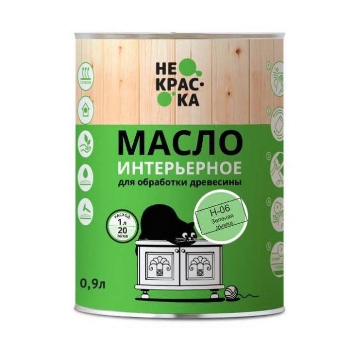 Масло интерьерное Зеленая дымка "Не краска" (Н-06) 0,9л