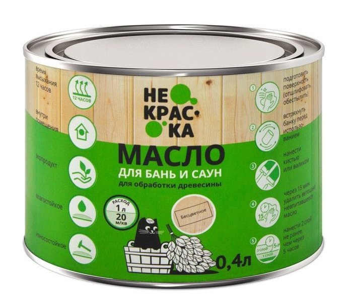 Масло для бань и саун "Не краска"   0,4л