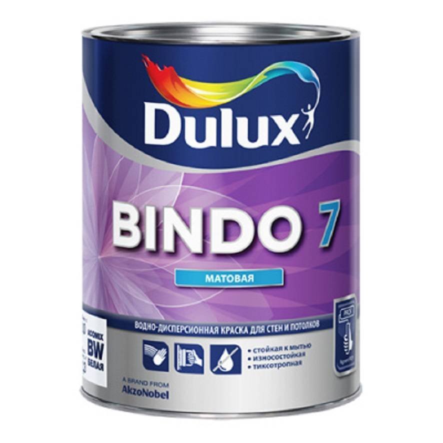 Краска для стен и потолков латексная экстрапрочная Luxium (Dulux) Professional Bindo 7 BW мат. 1л.